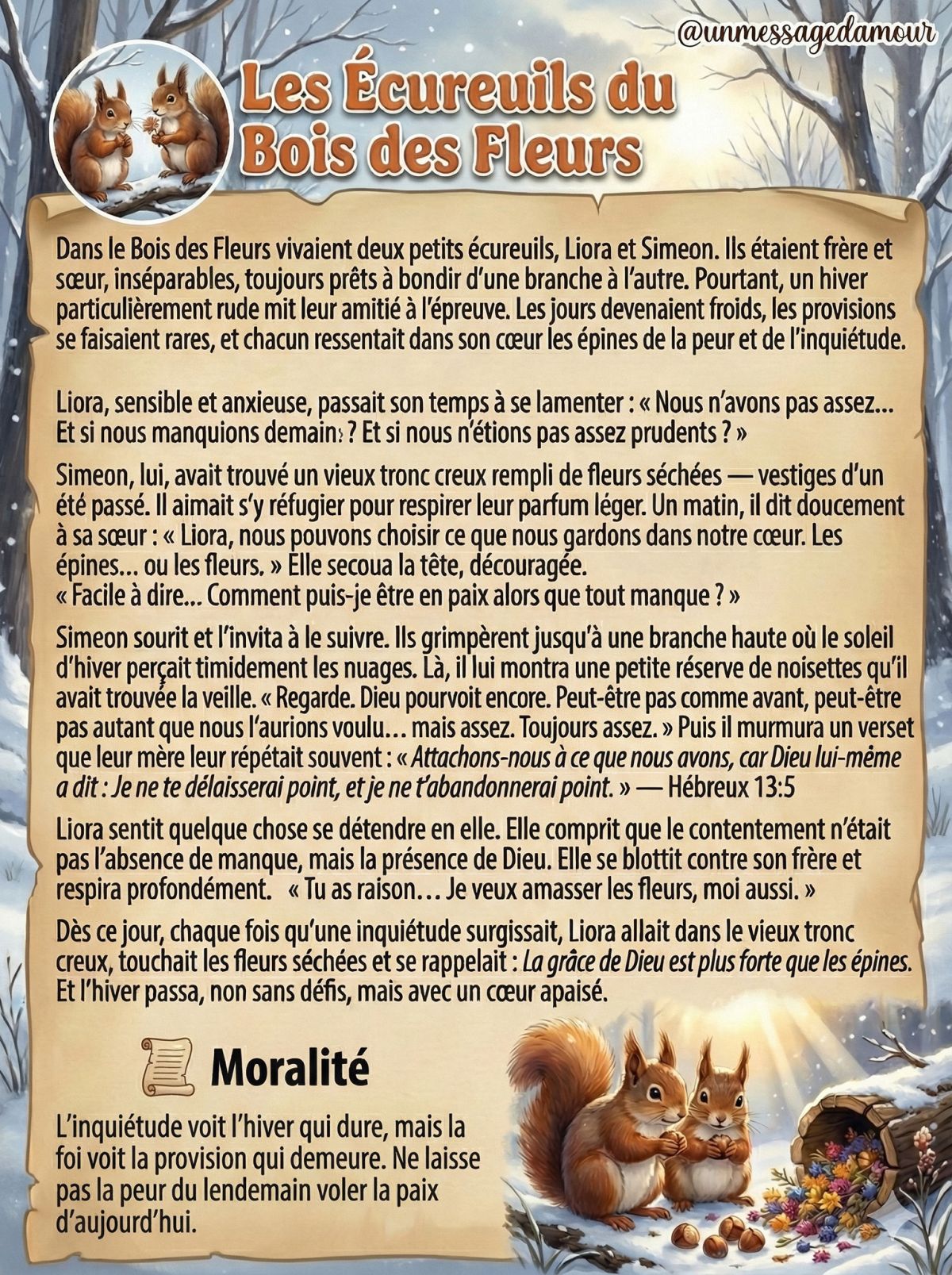 Les écureuils du bois des fleurs