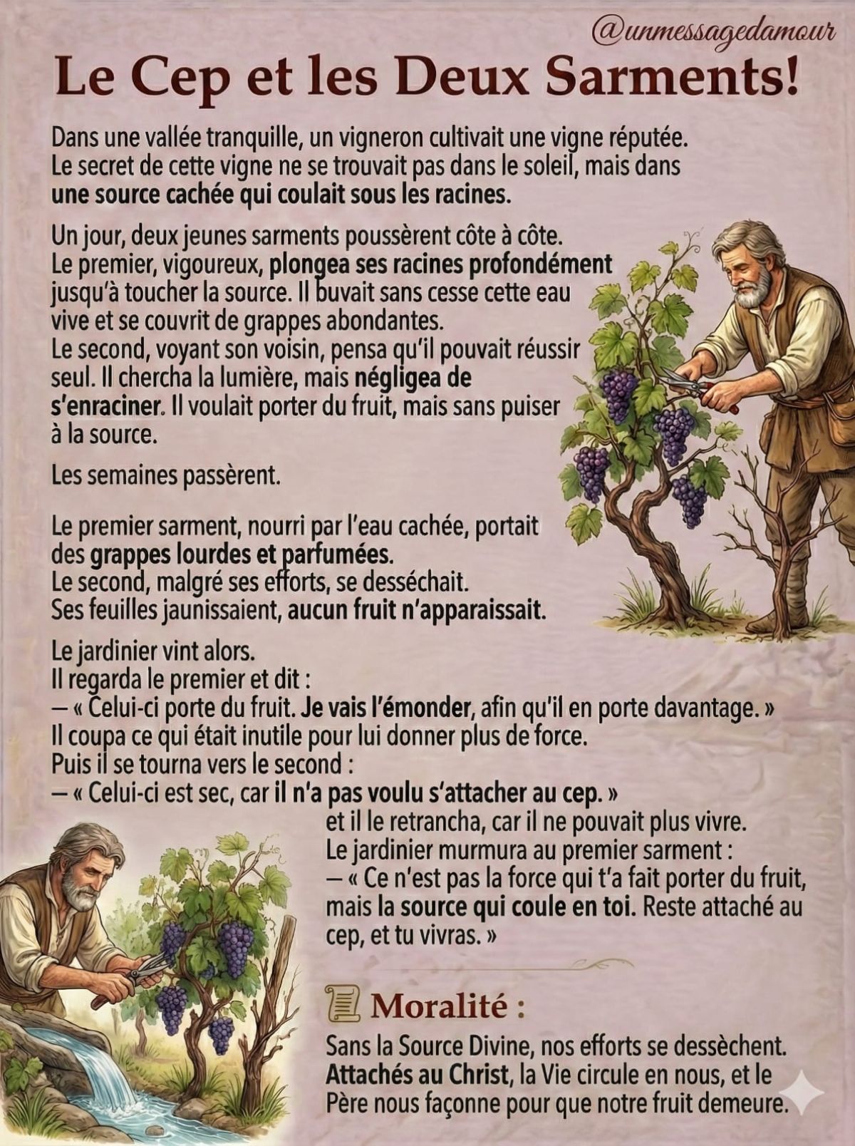 Le Cep et les Deux Sarments